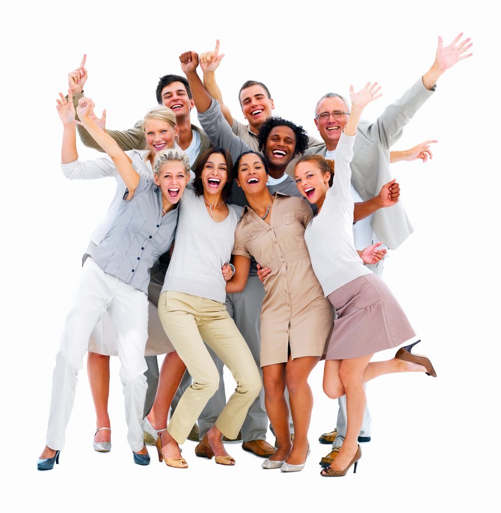 Affinity Partnerships - group of people jumping for joy