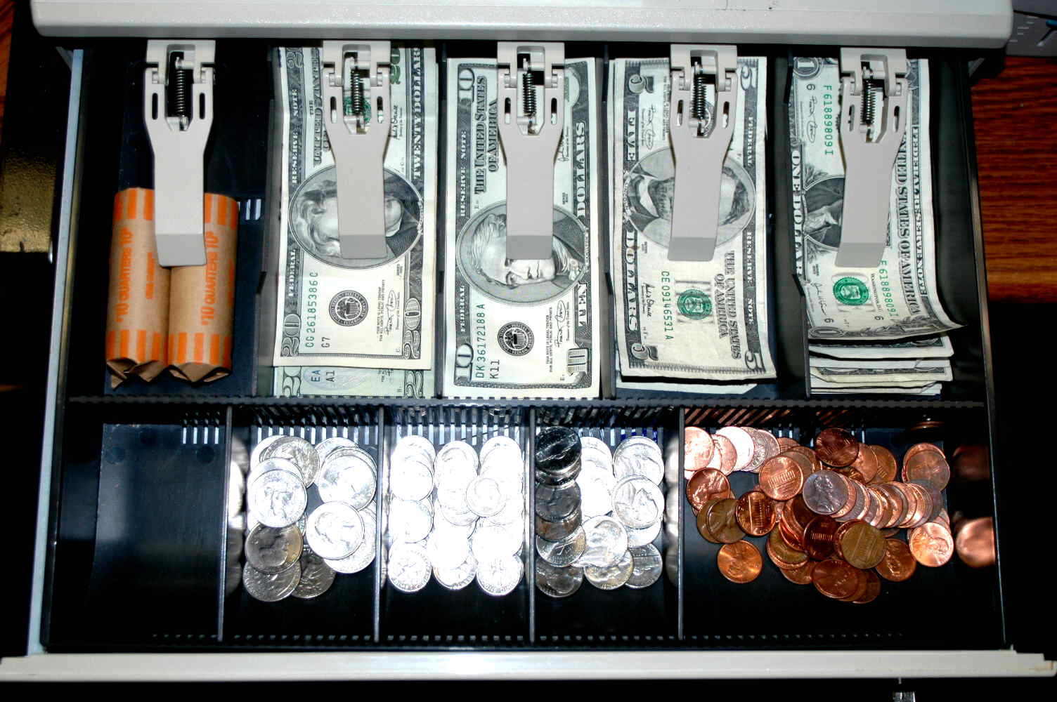 Cash Drawer with money in it
