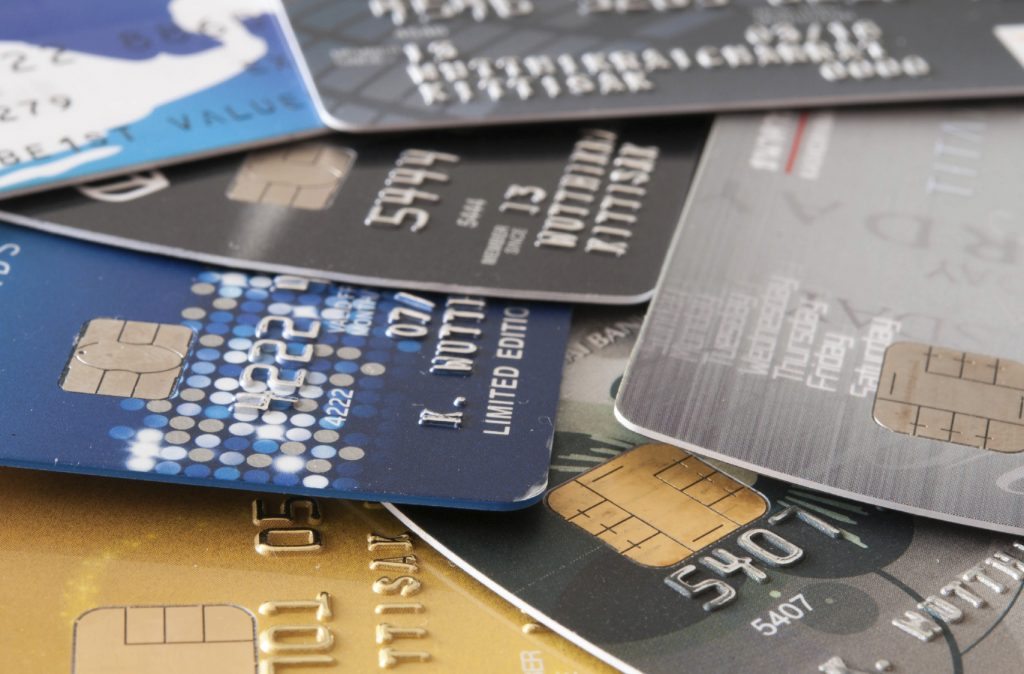 EMV Credit Cards - pile of credit cards