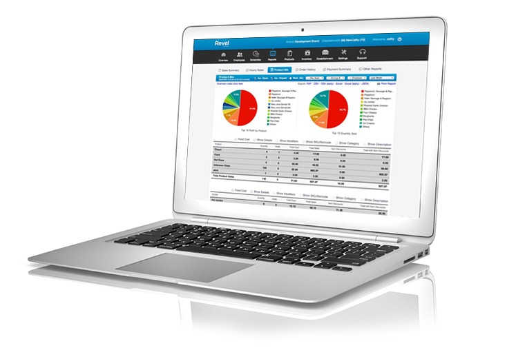 Revel Point Of Sale system laptop interface by RedFynn Technologies